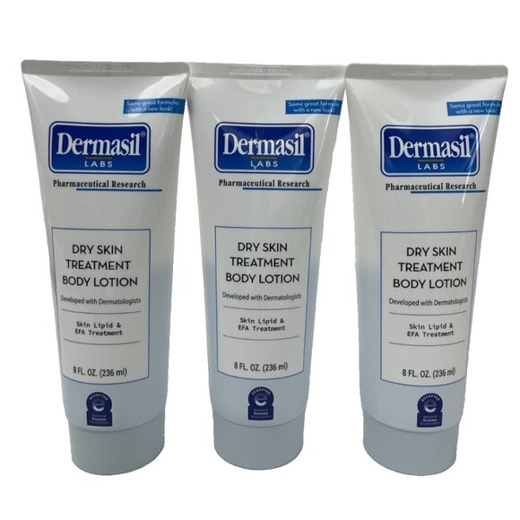 Dermasil Other - Dermasil Dry Skin Treatment 8 oz. Tubes 3 Pack Body Lotion Skin Lipid & EFA